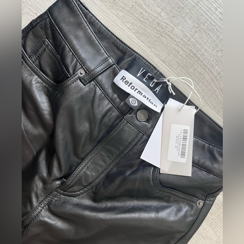 Reformation Veda Cynthia Leather pants - size 2 petite